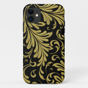 Acanthus Leaves Gold and Black Case-Mate iPhone Case