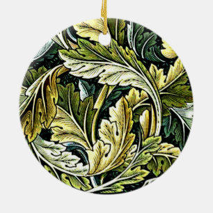 Acanthus, popular William Morris patterb Ceramic Tree Decoration