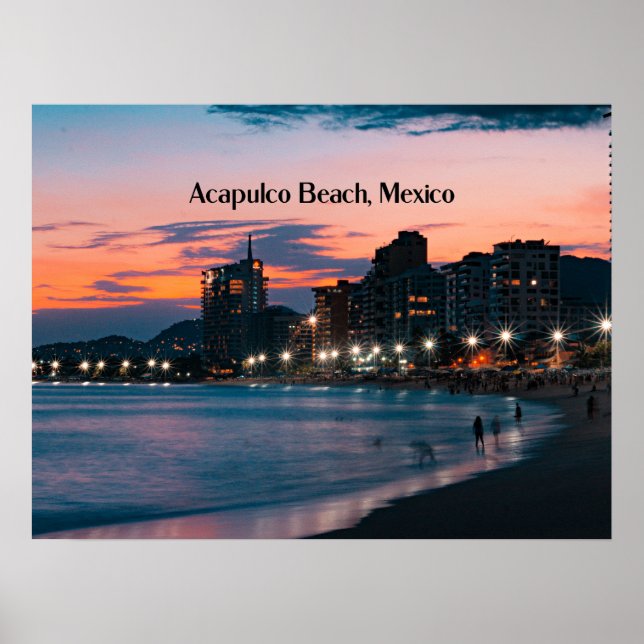 Acapulco Beach, Mexico Poster (Front)