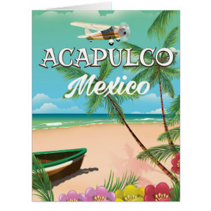 Acapulco Mexico Vintage travel poster