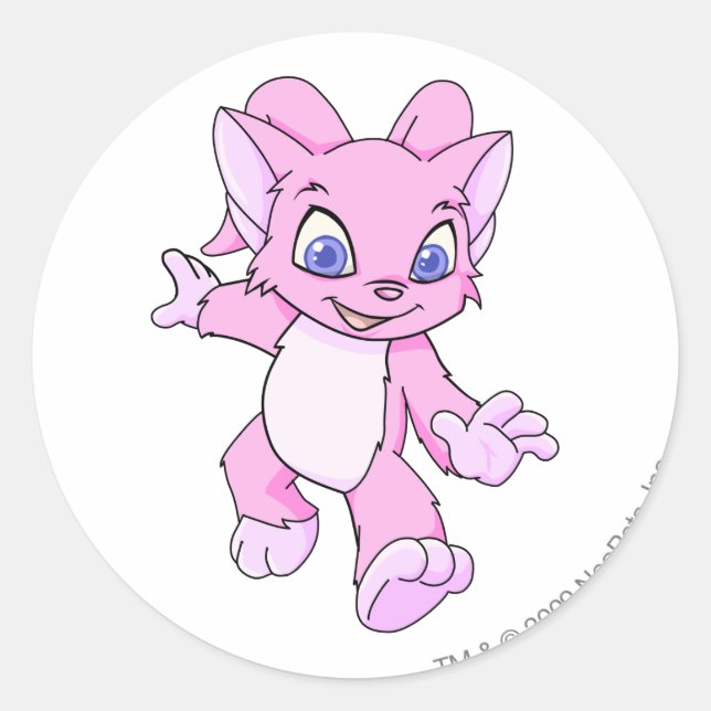 Acara Pink Classic Round Sticker (Front)