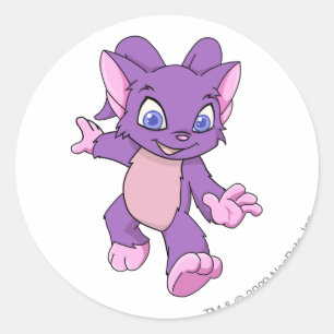 Acara Purple Classic Round Sticker