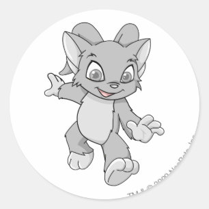 Acara Silver Classic Round Sticker