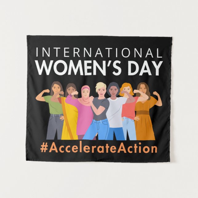 Accelerate Action International Women’s Day 2025 Tapestry (Front (Horizontal))