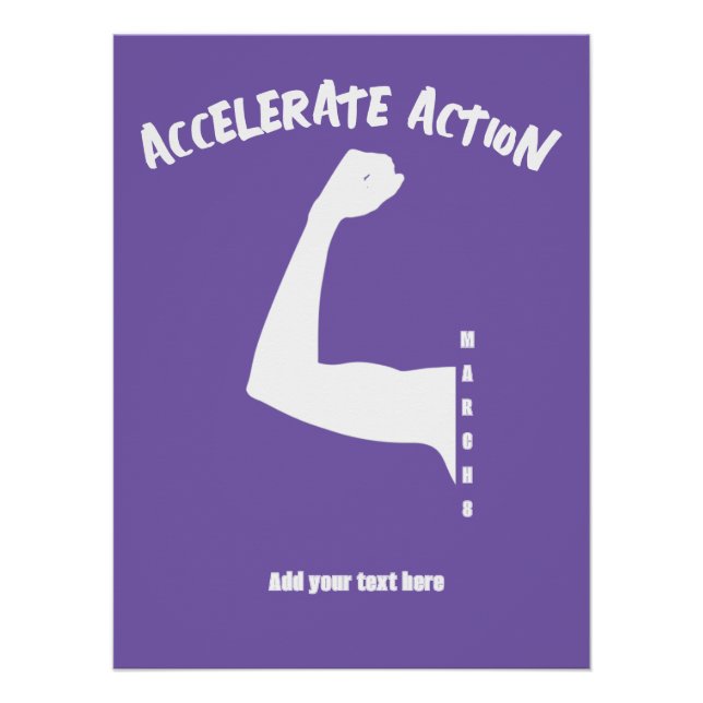 Accelerate Action March 8 Women's Day 2025 Poster (Front)
