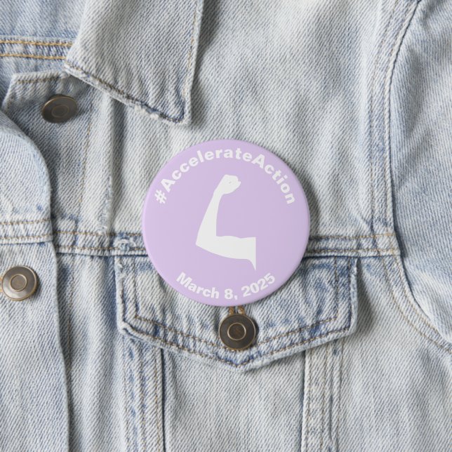 Accelerate Action Women´s Day 2025 7.5 Cm Round Badge (In Situ)
