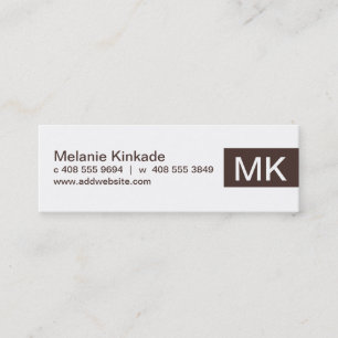 Accent (Brown) Mini Business Card