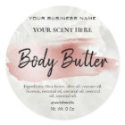 Accent Brush Stroke Marble Body Butter Labels