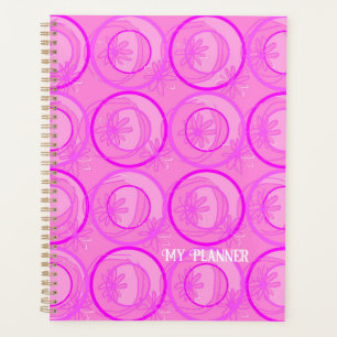 Accent Circles Background Flowers Pink Planner