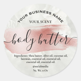 Accent Marble Body Butter Labels