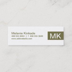 Accent (Olive Oil) Mini Business Card
