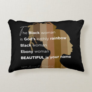 Accent Pillow "Ebony Woman" Beautiful is your name