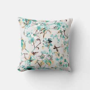 Accent Pillow-Flowers Throw Pillow
