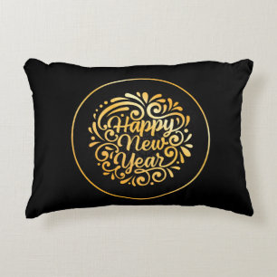 Accent Pillow- Happy New Year 2026 Decorative Cushion