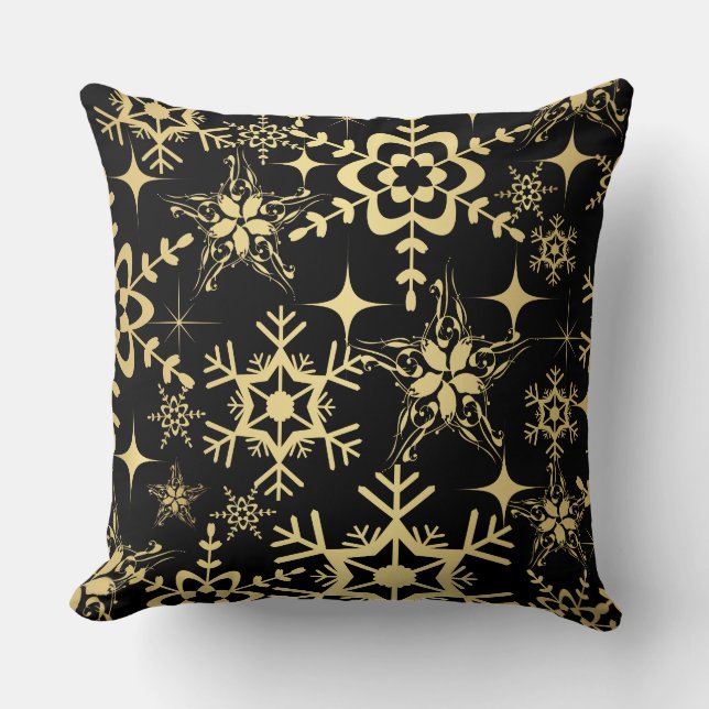 Accent Pillow-Holiday Snowflakes Cushion (Front)