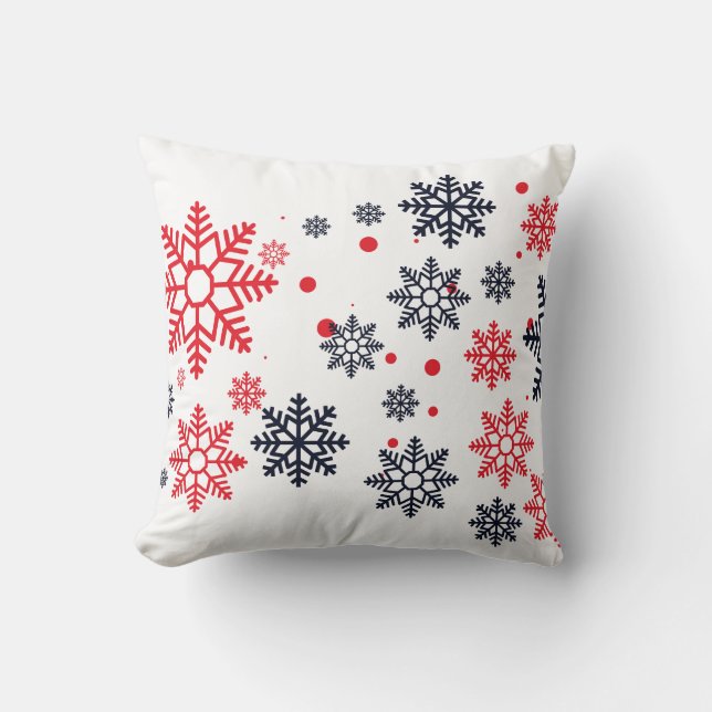 Accent Pillow-Holiday Snowflakes Cushion (Front)