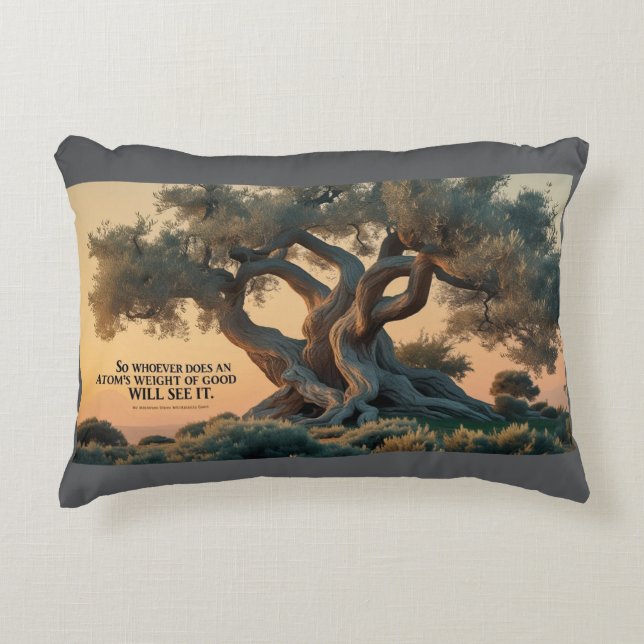 Accent Pillow-Islamic Olive Tree Pillow  (Front)