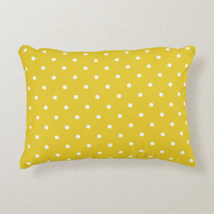 Accent Pillow - Lemon Yellow 50s Polka Dot