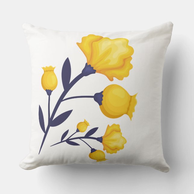 Accent Pillow-Tulips Throw Pillow (Front)