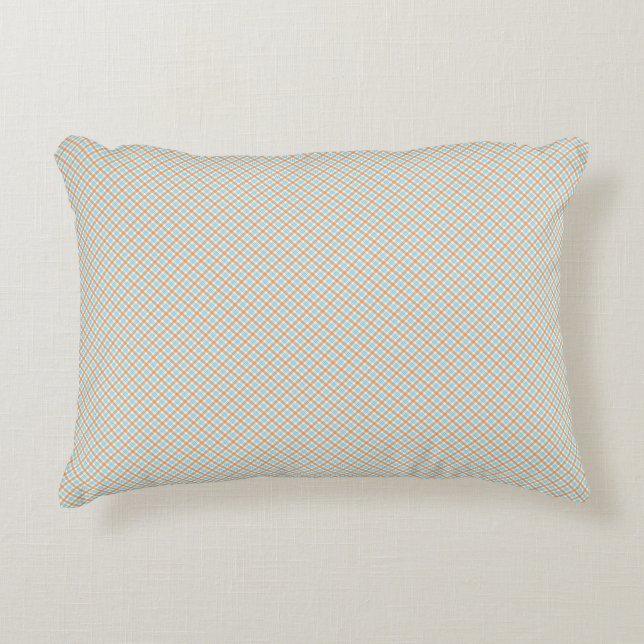 Accent pillow with a subtle, colourful geometric  (Front)