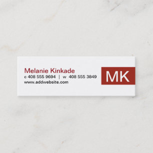 Accent (Red) Mini Business Card