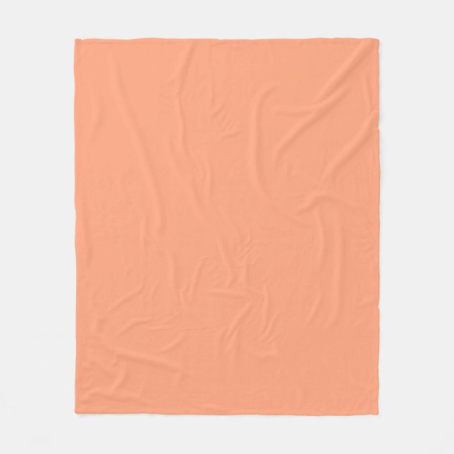 Accent Salmon Pink Colour Customisable Fleece Blanket (Front)