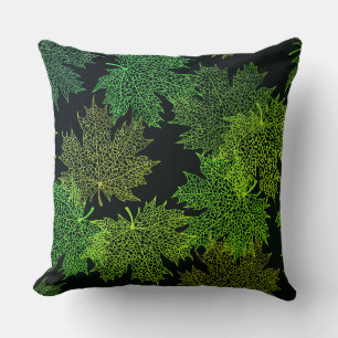 Accent Throw Pillow-Falling Leaves Cushion