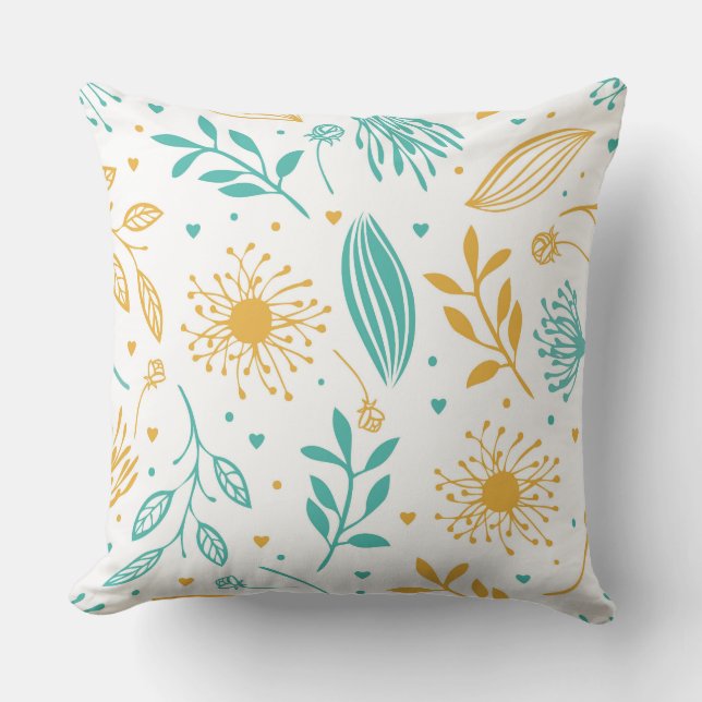 Accent Throw Pillow-Natures Floral Cushion (Front)