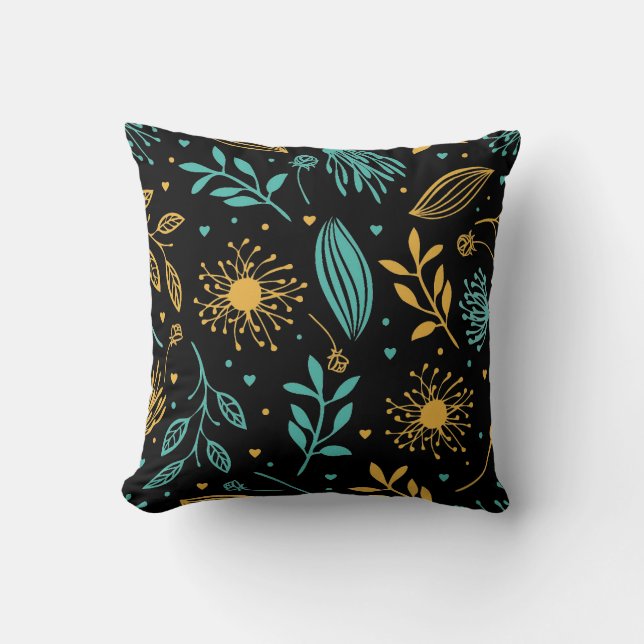 Accent Throw Pillow-Natures Floral Cushion (Front)