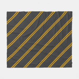 Accent Yellow Racing Stripes Carbon Fiber Style Fleece Blanket