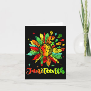 Accentors Sunflower African American Black Pride Card