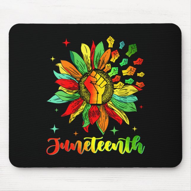 Accentors Sunflower African American Black Pride  Mouse Pad (Front)