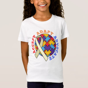 Accept Adapt Advocate-Autism Awareness World Ribbo T-Shirt