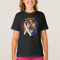 Accept Adapt Advocate-Autism Awareness World Ribbo
