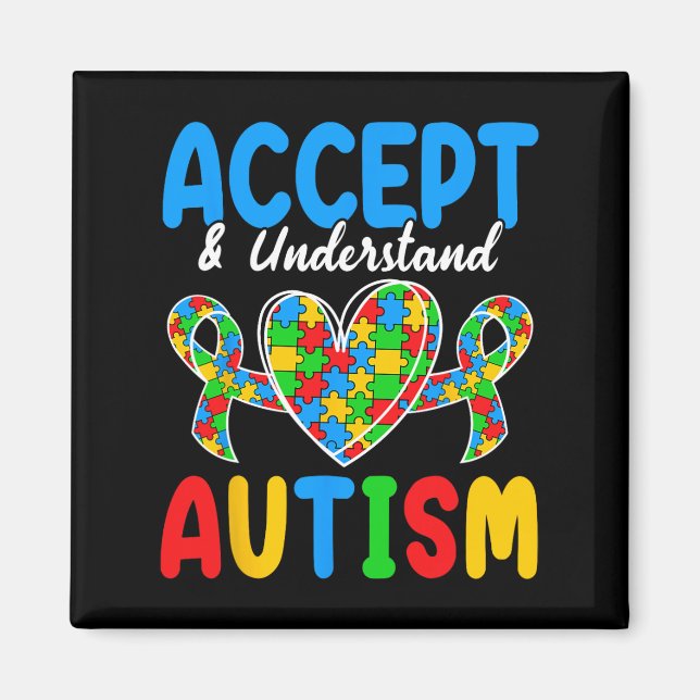 Accept And Understand Autism Day  Magnet (Front)
