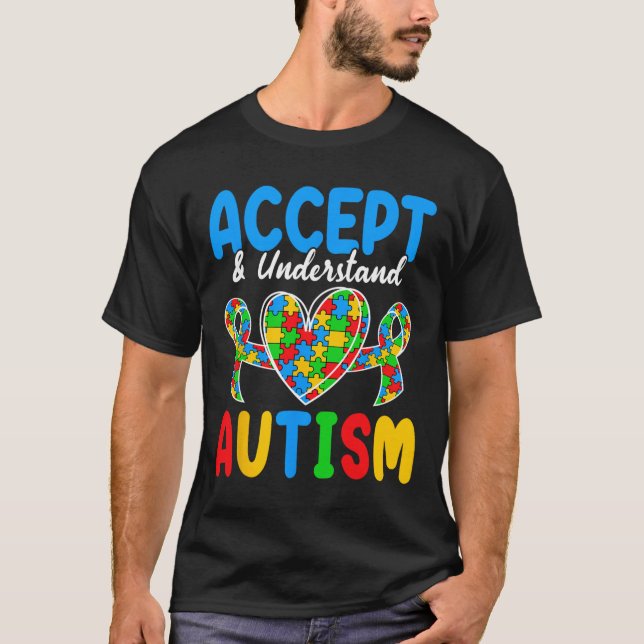 Accept And Understand Autism Day  T-Shirt (Front)