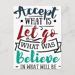 Accept Let Go Believe Postcard