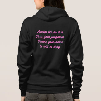 Accept Life As It Is Retro Positive Quote Hoodie