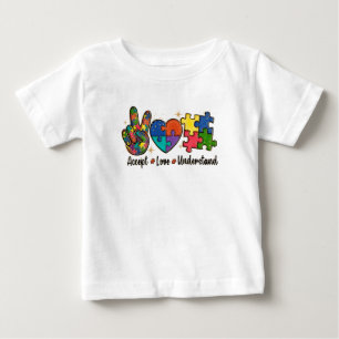 Accept Love Understand - Autism Awareness Heart Baby T-Shirt