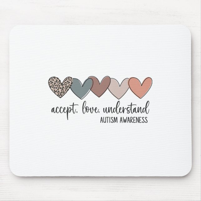Accept Love Understand Autism Awareness  Mouse Pad (Front)