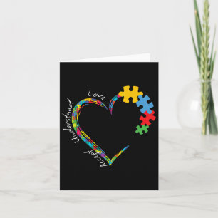 Accept Love Understand Autism Support Funny Autism Card
