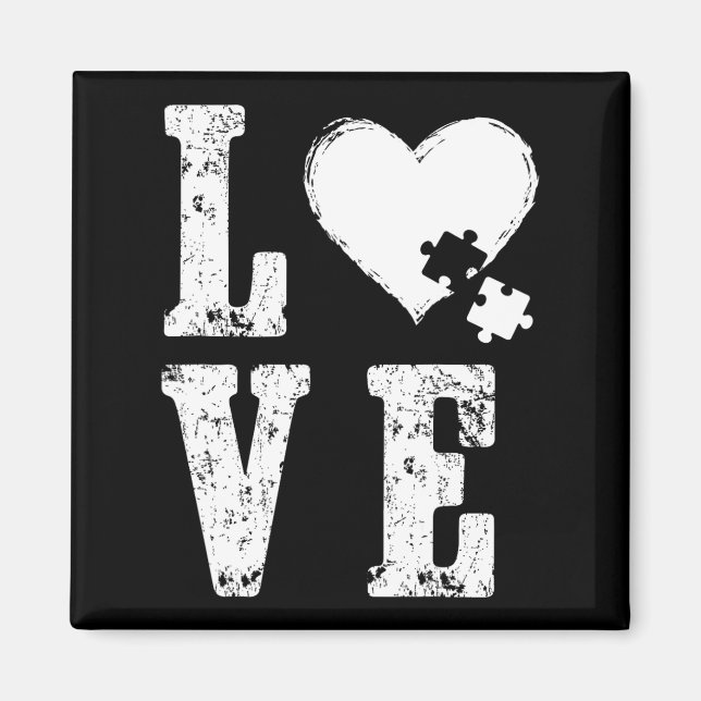 Accept Love Understand Autism Support Funny Autism Magnet (Front)