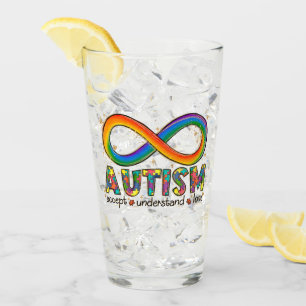 Accept Love Understand - Infinity Autism Awareness Glass