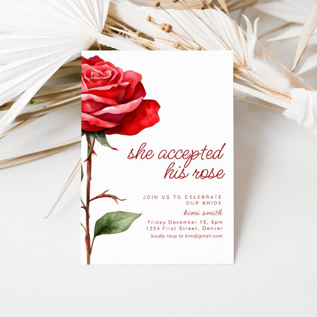 Accept This Rose Bachelorette Party Invite (Creator Uploaded)