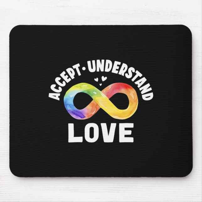 Accept Understand Love Autism Awareness Asd Mouse Pad (Front)