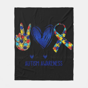 Accept Understand Love Autism Awareness Autism Mo Fleece Blanket