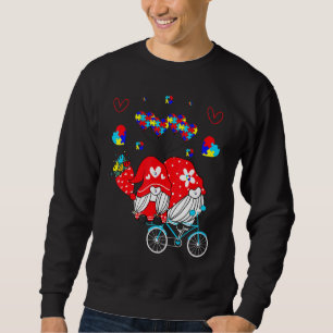 Accept Understand Love Autism Awareness Gnome Vale Sweatshirt