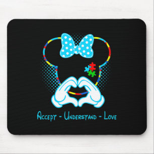 Accept Understand Love Autism Awareness - Mouse Au Pad