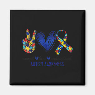 Accept Understand Love Autism Awareness T-Shirt Au Magnet