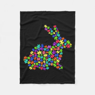 Accept Understand Love Bunny Autism Awareness East Fleece Blanket